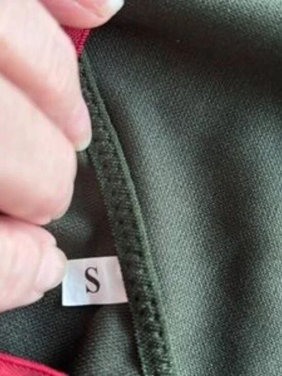 Green Olive Dress custom with Red Accents Army - Picture 3 of 5